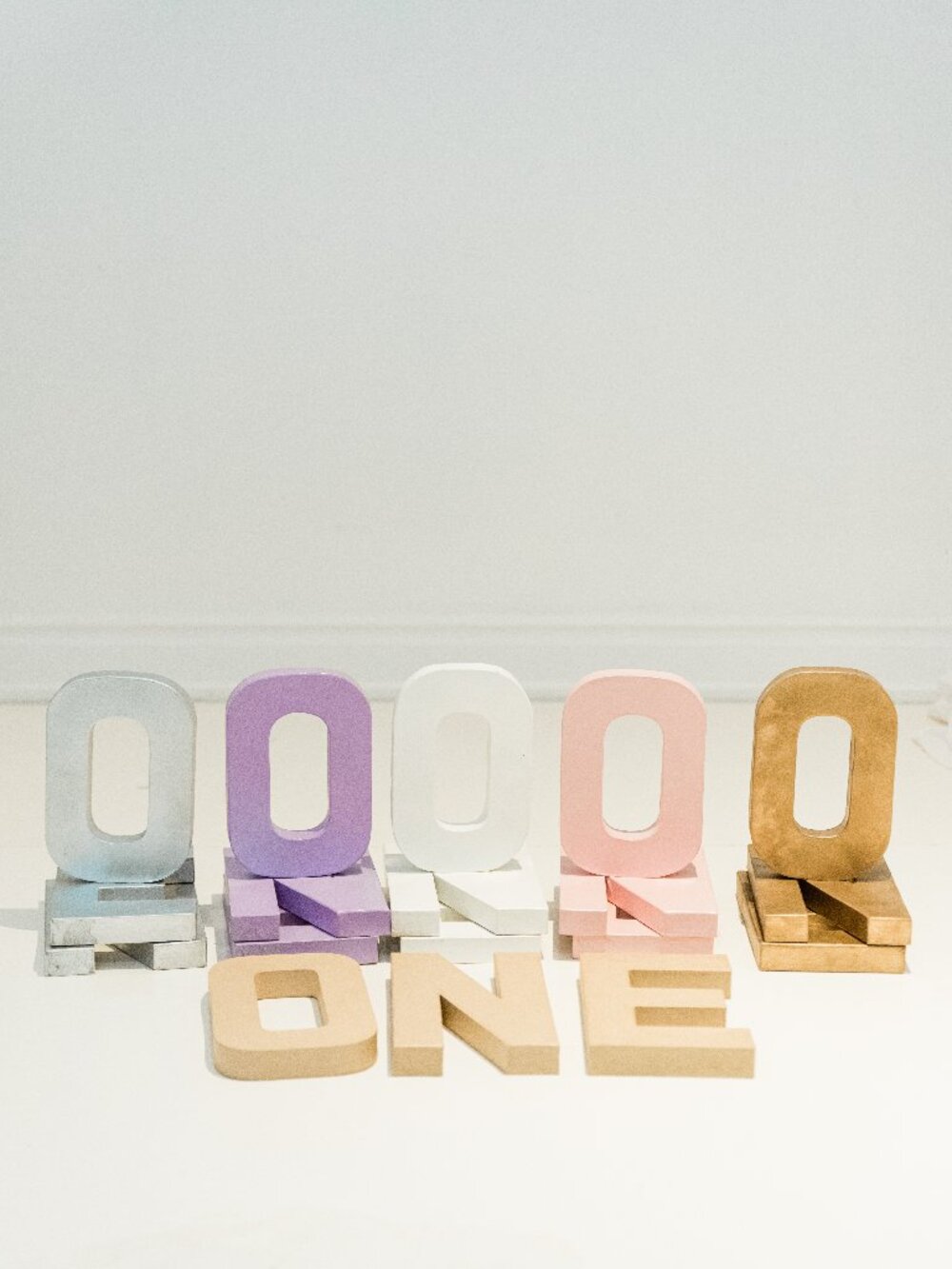 Set of ONE letters for 1st birthday